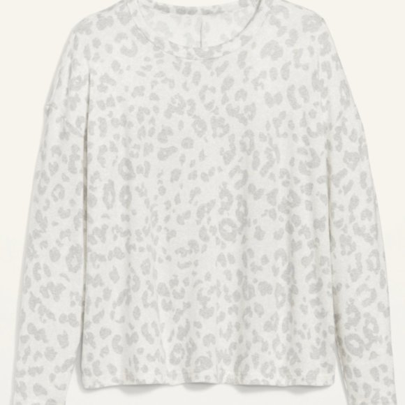 Cozy-Knit Long-Sleeve Printed T-Shirt - Picture 3 of 3